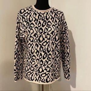 Magaschoni black and white knit sweater